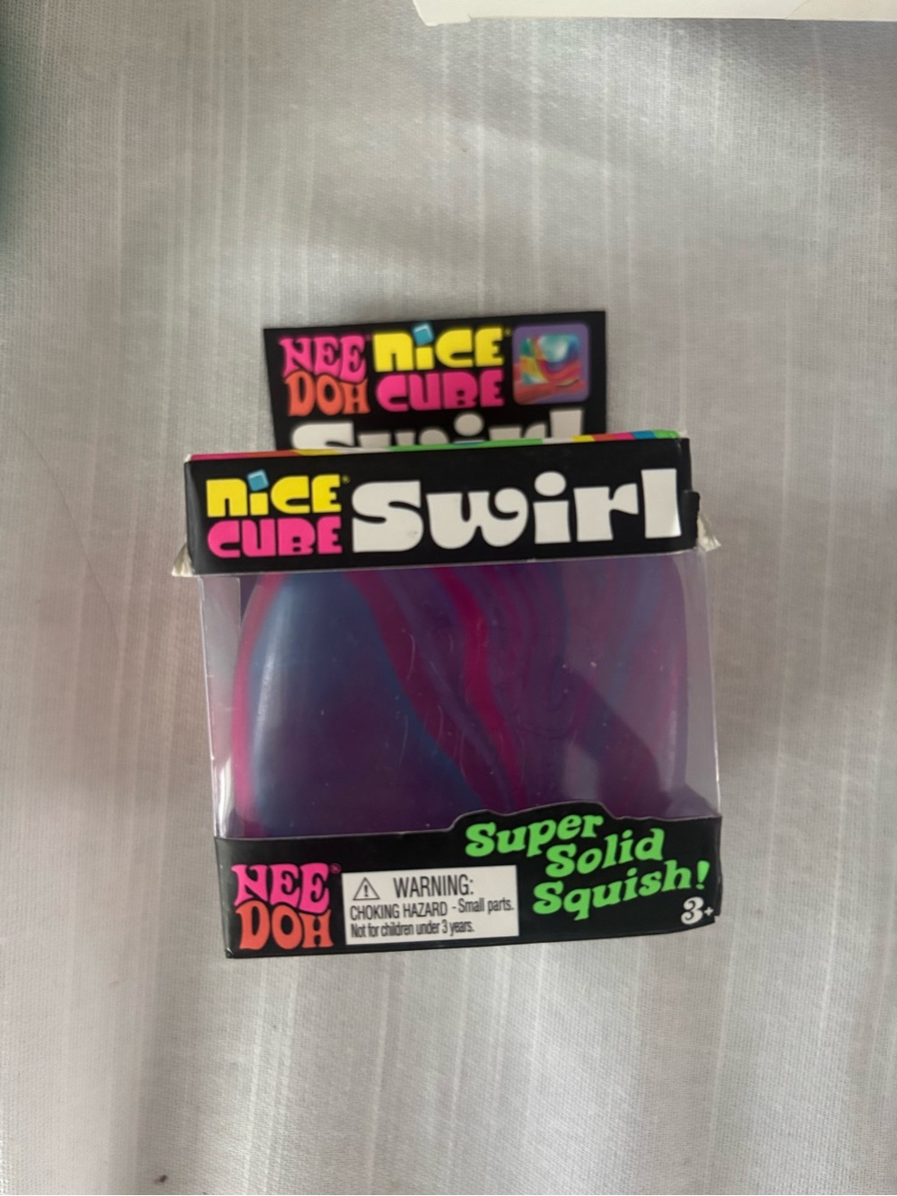 NeeDoh Nice Cube Swirl Squish - Purple & Pink Swirl